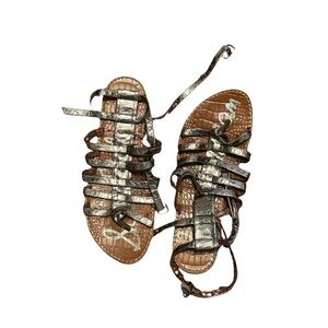 Metallic Leather Sam Edelman Strappy Sandals